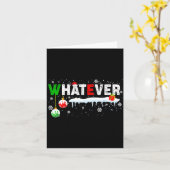 Funny Family Christmas Pajamas Matching Whatever Kaart (Gele Bloem)