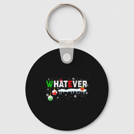 Funny Family Christmas Pajamas Matching Whatever  Sleutelhanger (Voorkant)