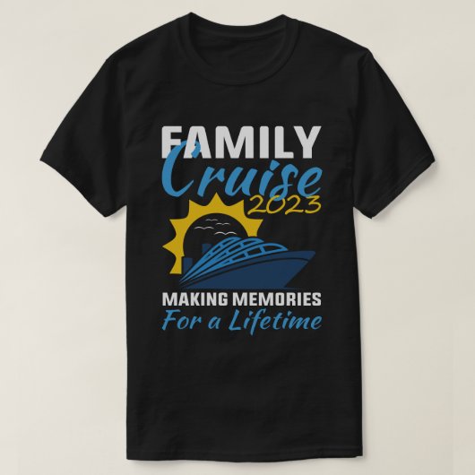 Funny Family Cruise 2023 die herinneringen activee T-shirt (Design voorkant)