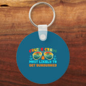 Funny Family Cruise 2025 Most Likely To Cruise Cre Sleutelhanger (Voorkant)