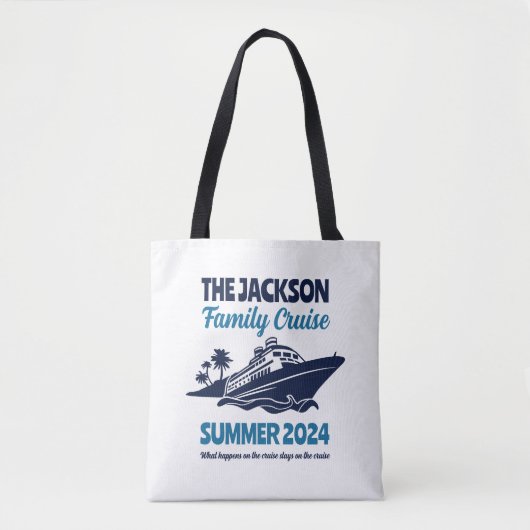 Funny Family Cruise Vacation Beach Holiday Tote Bag (Voorkant)