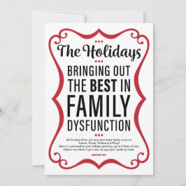 Funny Family Dysfunction Holiday Card met foto's Bedankkaart