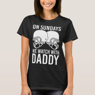 Funny Family Football op zondag kijken we met papa T-shirt