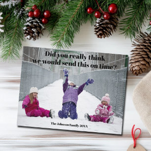Funny Family Foto laat kerstfeest Hilarious Briefkaart