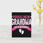 Funny Family Gender Reveal Proud New Grandma It's  Kaart (Gele Bloem)