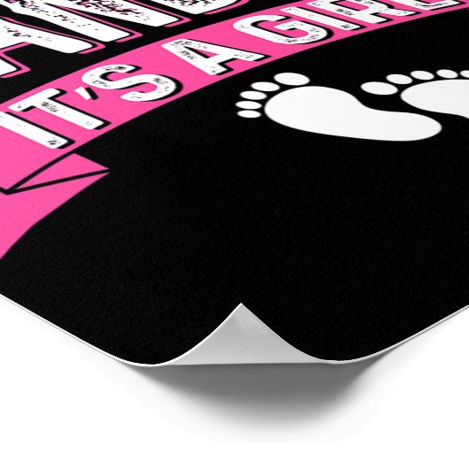 Funny Family Gender Reveal Proud New Grandma It's  Poster (Hoek)