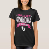 Funny Family Gender Reveal Proud New Grandma It's  T-shirt (Voorkant)