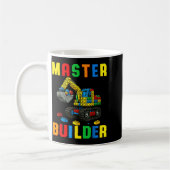 Funny Family Master Builder Building Bricks Blocks Koffiemok (Links)