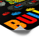 Funny Family Master Builder Building Bricks Blocks Poster (Hoek)