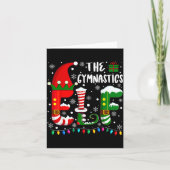 Funny Family Matching Pajamas Gymnastics Elf Chris Kaart (Voorkant)