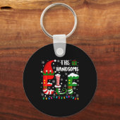 Funny Family Matching Pajamas Handsome Elf Christm Sleutelhanger (Voorkant)