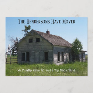 Funny Family Move Change of Address Briefkaart -