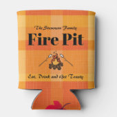 Funny Family Name Fire Pit Persoonlijk Blikjeskoeler (Achterkant)