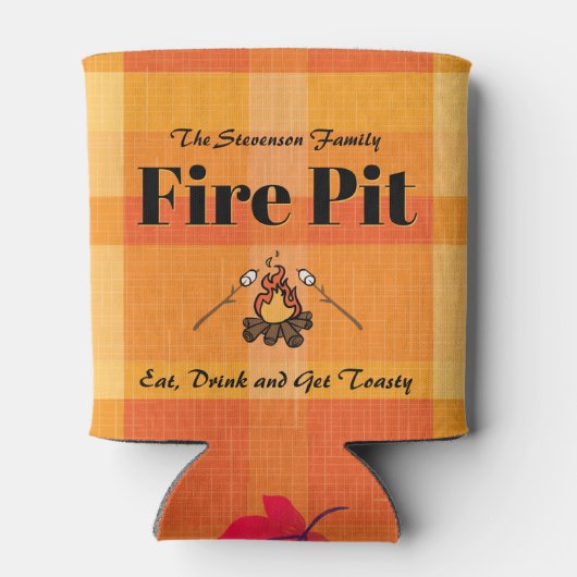 Funny Family Name Fire Pit Persoonlijk Blikjeskoeler (Achterkant)