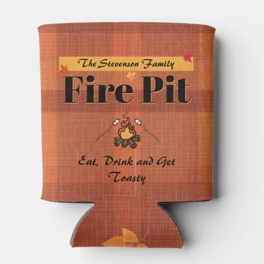 Funny Family Name Fire Pit Persoonlijk Blikjeskoeler (Achterkant)