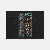Funny Family Nurse Practitioner Np Nursing Day Nur Fleece Deken (Voorkant (Horizontaal))