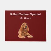 Funny Family Pet Cocker Spaniel Dog Theme Deurmat (Voorkant)