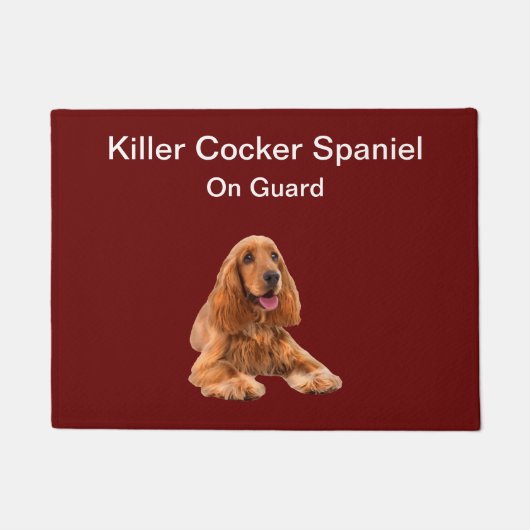 Funny Family Pet Cocker Spaniel Dog Theme Deurmat (Voorkant)