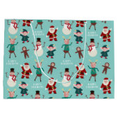 Funny Family Photo Holiday Gift Bag Groot Cadeauzakje (Achterkant)