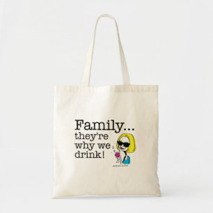 Funny Family Quote Canvas tas