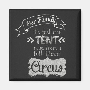 Funny Family Quote Chalkboard Art Magneet