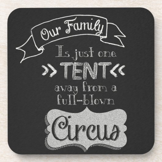 Funny Family Quote Chalkboard Art Onderzetter (Voorkant)