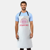 Funny Family Reunion BBQ Cartoon Pig Out Custom Schort (Gedragen)