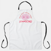 Funny Family Reunion BBQ Cartoon Pig Out Custom Schort (Voorkant)