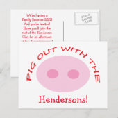 Funny Family Reunion BBQ Uitnodigingen (Voorkant / Achterkant)