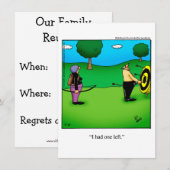 Funny Family Reunion Humor Kaart (Voorkant / Achterkant)