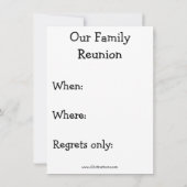 Funny Family Reunion Humor Kaart (Achterkant)