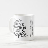 Funny Family Reunion Name Year Coffee Mok (Voorkant links)