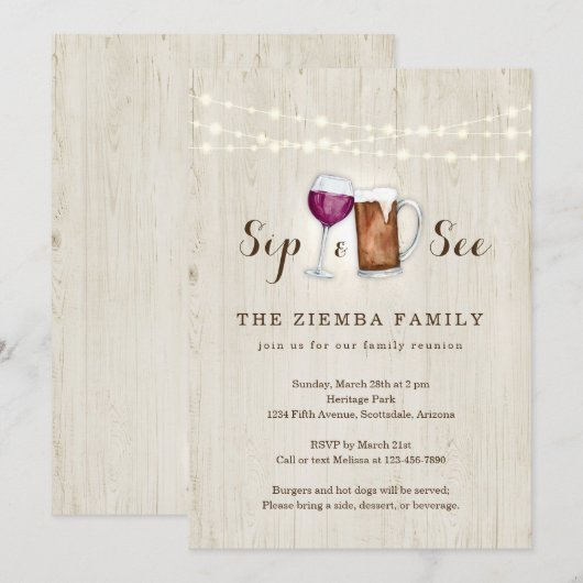 Funny Family Reunion Uitnodiging (Voorkant / Achterkant)