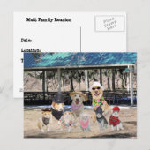 Funny Family Reunion Uitnodiging Briefkaart (Voorkant / Achterkant)