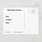 Funny Family Reunion Uitnodiging Briefkaart (Achterkant)
