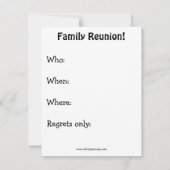 Funny Family Reunion-uitnodigingen Kaart (Achterkant)