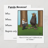 Funny Family Reunion-uitnodigingen Kaart (Voorkant / Achterkant)
