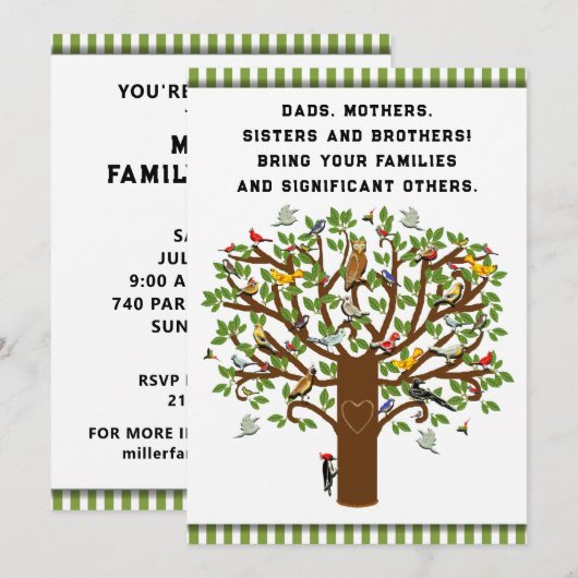 Funny Family Reunion-uitnodigingen Kaart (Voorkant / Achterkant)