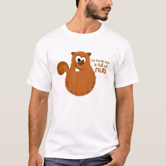 Funny Family Tree Squirrel T-shirt (Voorkant)