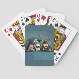 Funny Family Vacation Halloween Nightmare Pokerkaarten