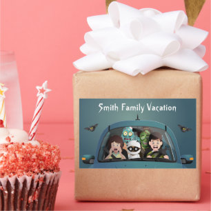 Funny Family Vacation Halloween Rechthoekige Sticker
