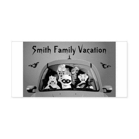 Funny Family Vacation Halloween Rubberstempel (Afrduk)
