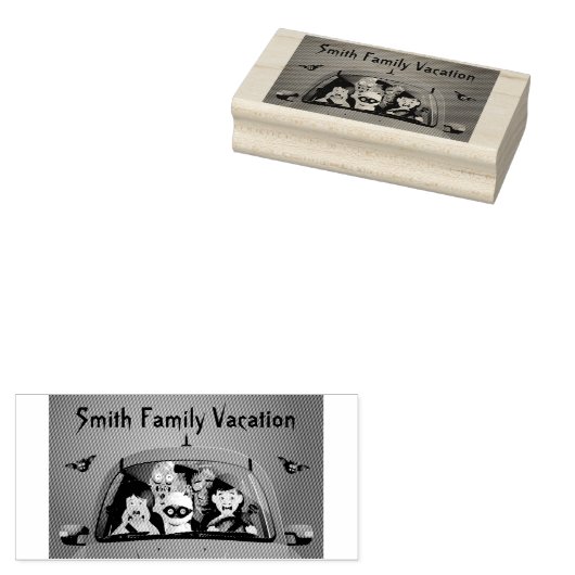 Funny Family Vacation Halloween Rubberstempel (Gestempeld)