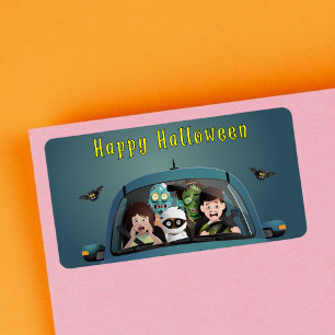 Funny Family Vacation Happy Halloween Etiket