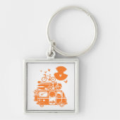 Funny family vakantion campervan sleutelhanger (Voorkant)