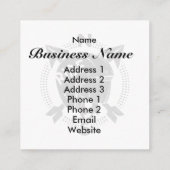 Funny family vakantion campervan vierkante visitekaartje (Achterkant)