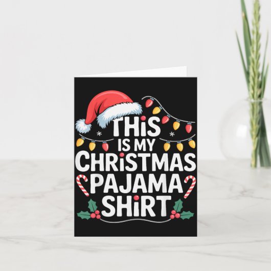 Funny Family Xmas Men Women Kids This Is My Christ Kaart (Voorkant)