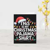 Funny Family Xmas Men Women Kids This Is My Christ Kaart (Gele Bloem)