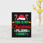 Funny Family Xmas Men Women Kids This Is My Christ Kaart (Gele Bloem)