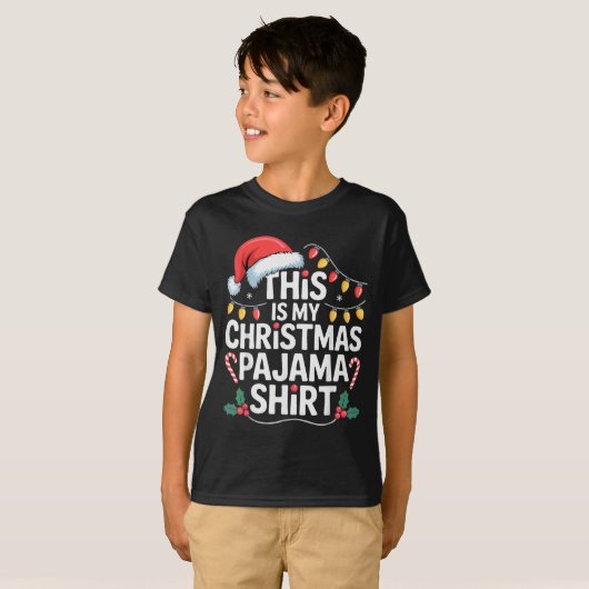 Funny Family Xmas Men Women Kids This Is My Christ T-shirt (Voorkant volledig)